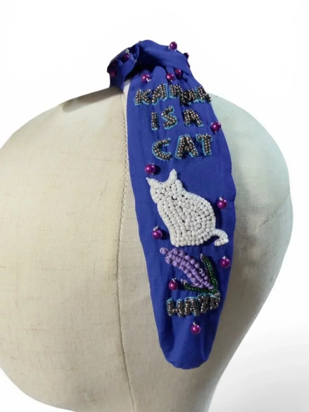 Taylor Swift Karma is a Cat Beaded Headband New